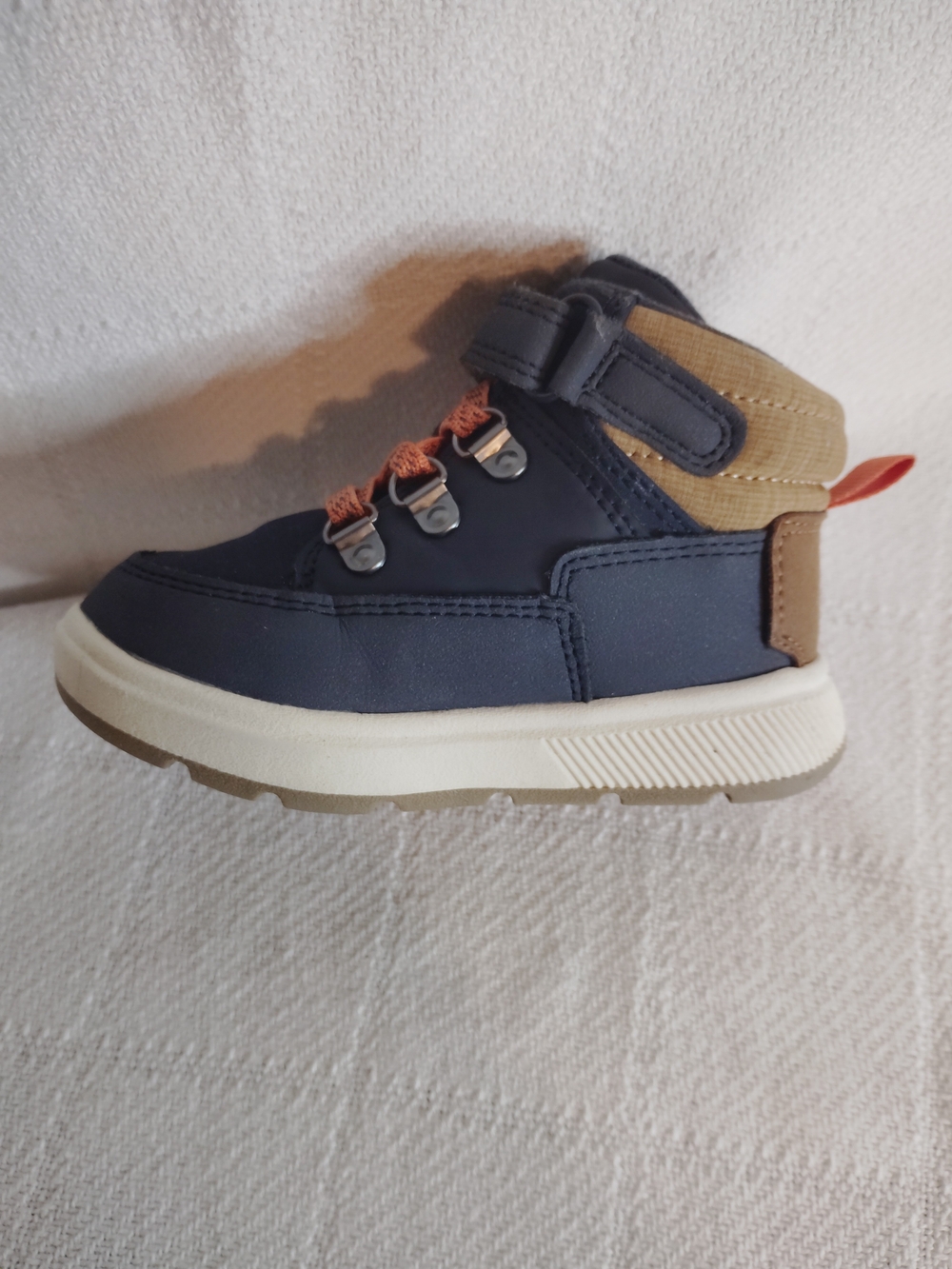 Cat & Jack Navy and Tan Kids High-Top Bootie